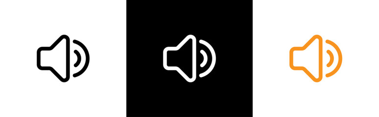 Audio speaker volume icon. sound symbol. loudspeaker in modern design signs, vector illustration