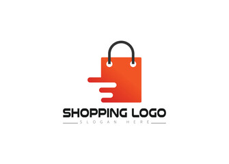 Shopping bag logo. Online shop logo.