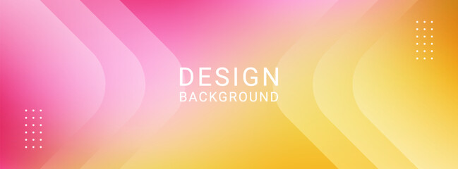 Elegant pink and yellow Gradient Background with Simple Shapes.