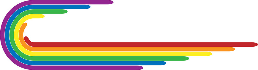 LGBT rainbow frame in rectangle shape for logo, template, banner. PNG transparent.
