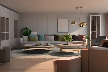 living room in 3d