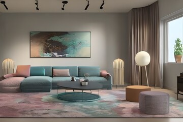 living room in 3d