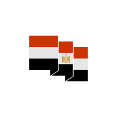 Egypt flags icon set, Egypt independence day icon set vector sign symbol