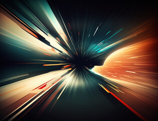 Abstract hyper speed background digital illustration.