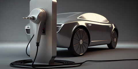 Modern electric car concept.