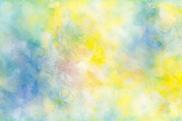 Fototapeta na wymiar Blue Yellow Watercolor Background, Abstract, Artistic Backdrop, Generative AI