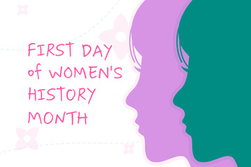 Womens history month, happy womens day vector illustration
