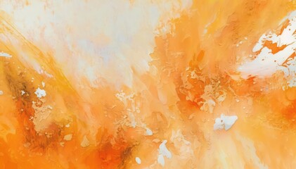 Obraz premium Bright abstract watercolor background. Orange paint on white paper. Orange and white watercolor wallpaper.