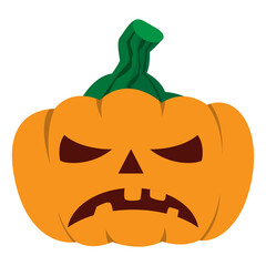 Pumpkin face of halloween.