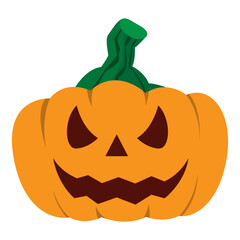 Pumpkin face of halloween.