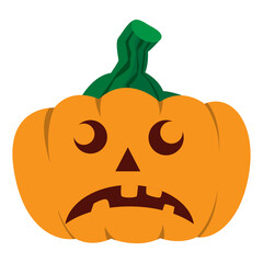 Pumpkin face of halloween.