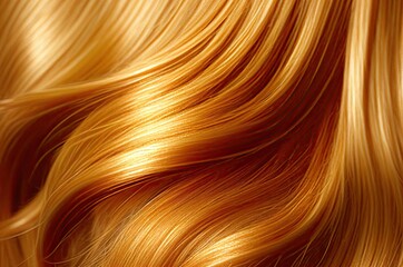 Gold Blond Colored Hair Background Generative AI