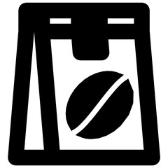 coffee bag icon illustration