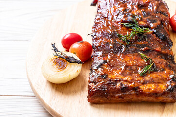 grilled barbecue ribs pork