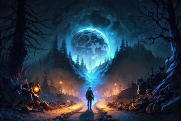 Alone in the mountain