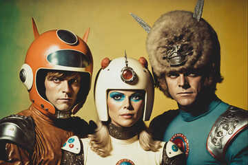 group of science fiction television show or movie characters from the 1970s. generative AI