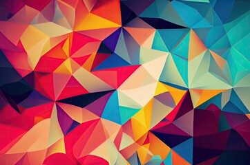 Fototapeta premium Random Triangle Texture Generative AI