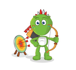 alien native american tribe. cartoon mascot vector