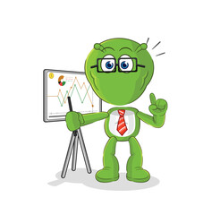 alien marketing character. cartoon mascot vector