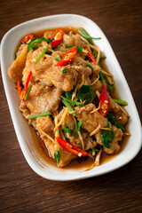 Stir Fried Fish with Chinese Celery