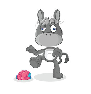 donkey zombie character.mascot vector