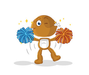 sack doll cheerleader cartoon. cartoon mascot vector