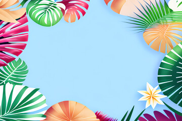 Fototapeta na wymiar Summer-Inspired Colorful Designs: Embrace the Season with Cheerful Artwork