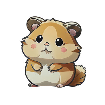 cute little cartoon teddy bear hamster. AI generated