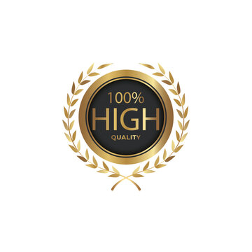  100% high quality golden badge Png image