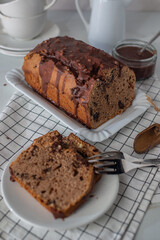 dark Chocolate bundt cake with chocolate ganache