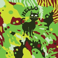 cat abstract background