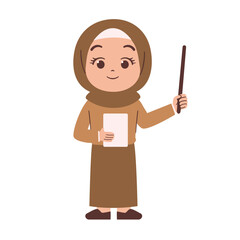 Indonesian female teacher in the classroom