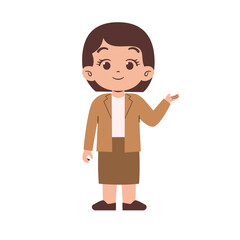 Indonesian female teacher in the classroom