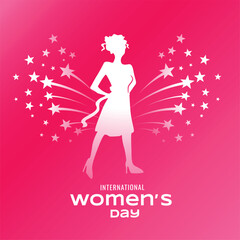happy women's day background to celebrate the achievements