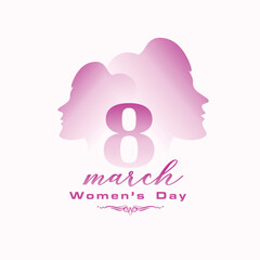 Fototapeta na wymiar march 8th international women's day pink background design