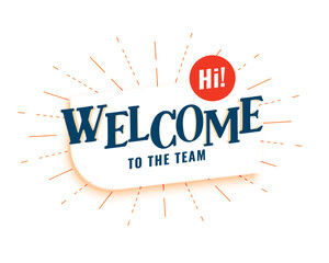 congratulate your new employee with trendy welcome background