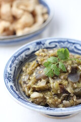 Young chili paste and Crispy Pork Rinds, Thai food