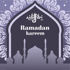 Ramadan kareem ornamen design, banner ramadan 
