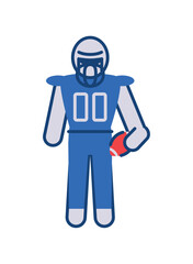 player cartoon american football
