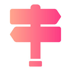 signpost gradient icon