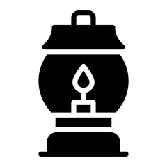 fire lamp glyph icon