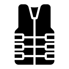 life jacket glyph icon