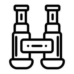 binoculars line icon