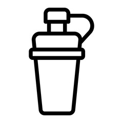 water flask line icon