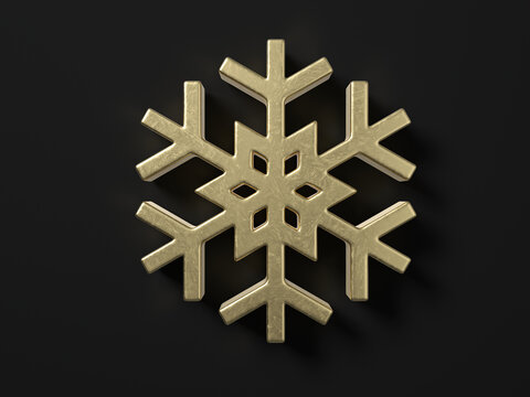 Gold snowflake symbol