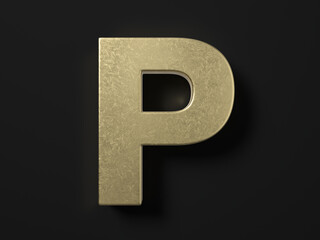 Gold letter P