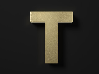 Gold letter T