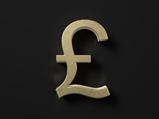Gold pound symbol