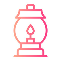 fire lamp gradient icon