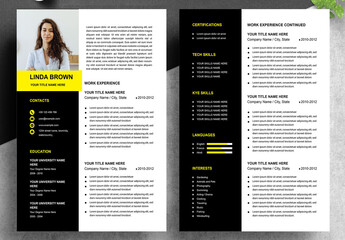 Personal Profile Resume Design Template Layout